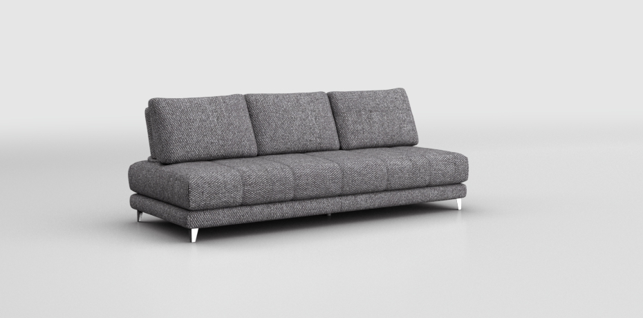 Vigoleno - divano lineare con 3 schienali